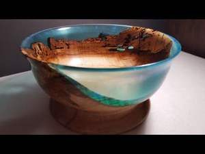 NATURAL UNIQUE DECOR HANDMADE NATURAL WOODEN AND RESIN SALAD BOWL Good Quality for <b>Home</b> and Restaurant Use for Parties - Product Image 3