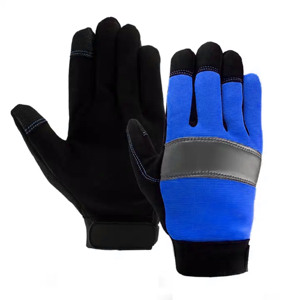 Guantes de seguridad mecánicos de cuero sintético suave de alto rendimiento Guantes DE TRABAJO protectores de mano antivibración Función de pantalla táctil - Product Image 6