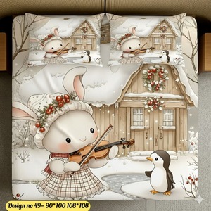 Juego de fundas de almohada de microfibra Harmony Bunny, tela suave, 2 piezas - Product Image 1