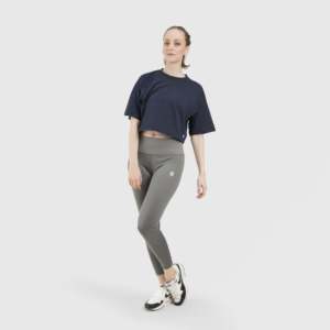 Pantalon de yoga capri évasé taille haute XL, legging décontracté pour la gym, contrôle du ventre, tricoté sans couture, Spandex Nylon, gris à motifs - Product Image 4
