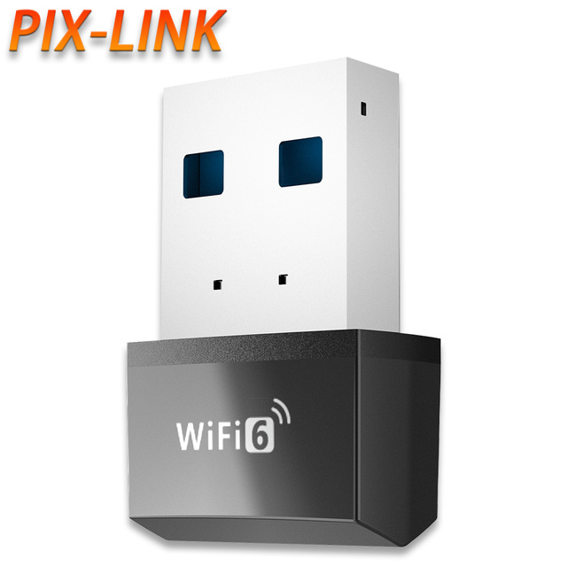 PIX-LINK Free Driver Wifi6 Adapter Usb Wifi USB 2.0 Network Card 802.11ax 300M Usb Wifi 6 Adapter for Pc