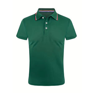 เสื้อโปโลกอล์ฟสไตล์ฮิปฮอปของผู้ชายเสื้อ2025สีเขียวแบบเรียบง่ายสไตล์สตรีทสั่งทำได้ตามต้องการ - Product Image 1