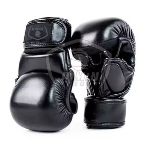 Guantes de Entrenamiento de MMA de Cuero de Nuevo Diseño, Impermeables y con Cierre de Velcro, los Mejores Guantes de Lucha para Combatientes de MMA - Product Image 4