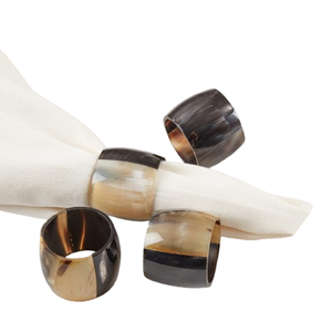 Juego de 6 servilleteros de cuerno natural, vajilla de excelente calidad para boda, comedor, fiesta, Material de cuerno, servilleteros - Product Image 5