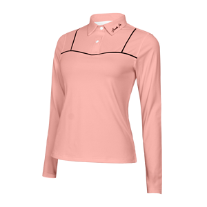 Houndstooth Pro Women's <b>Long</b> <b>Sleeve</b> Polo Shirt Breathable Knitted Solid Color <b>Golf</b> <b>Top</b> - Product Image 3