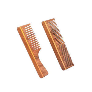 Peine de pelo de madera de melocotón Premium antiestático para mujer, peine de barba de madera de estilo moderno para uso doméstico de salón de dientes finos disponible aquí - Product Image 4