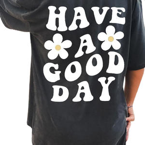 เสื้อยืดผ้าฝ้ายระบายอากาศได้ดีขนาดใหญ่สำหรับผู้หญิงพิมพ์ลายน้ำหนักมากระบายอากาศได้ดี - Product Image 6