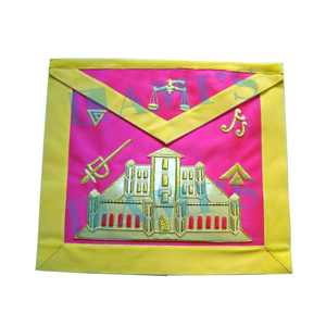 Delantal personalizado de rito escocés de 16 grados, delantal bordado hecho a mano con cinturón con hebilla - Product Image 1