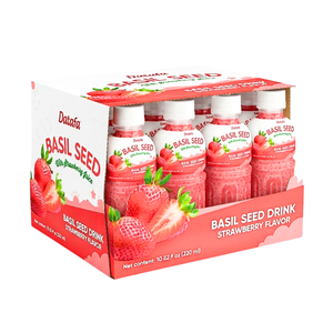 Bebida de Fresa con Semillas de Albahaca, Jugo de Frutas y Vegetales, 320 ml, Bebida Embotellada, Marca Privada, Lista para Vender, Certificación HACCP, ISO, HALAL - Product Image 3