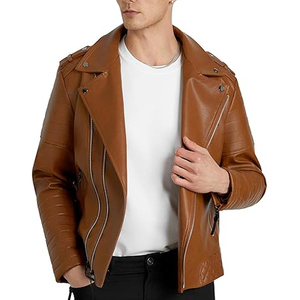Chaqueta de cuero de motorista ajustada a la moda hecha a medida para hombres Proveedor de fábrica OEM Pedidos al por mayor Etiquetas privadas - Product Image 4