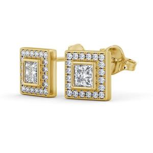 14K Or 0.55CTW Moissanite Diamant Princesse Coupe Diamant Boucles D'oreilles Femmes Mode Haute Qualité Fine Jewelry Boucle D'oreille - Product Image 2