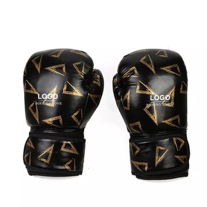 GAF Professional White Golden Boxing Championship Guantes de boxeo con cordones de cuero real para adultos Guantes de caja Logotipo personalizado - Product Image 1