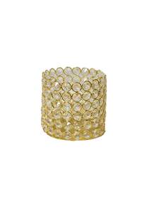 Bougeoir votif intérieur en métal doré plaqué or Ornement de Noël pour la décoration de la maison pour la chambre à coucher ou le hall - Product Image 2