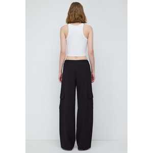 Pantalones de Corte Holgado con Bolsillos de Tela Tejida - Product Image 5