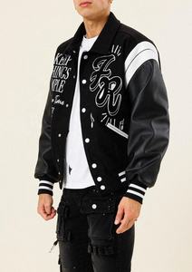 Vêtements pour hommes Vestes Letterman Vestes de baseball Letterman en satin Vestes universitaires bombardier en satin unisexe personnalisées - Product Image 2