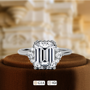 Anillo de compromiso con diamante cultivado en laboratorio de corte redondo de 1 quilate, anillo con engaste tipo catedral, anillo de boda, anillo de diamante redondo creado en laboratorio, anillo nupcial - Product Image 2