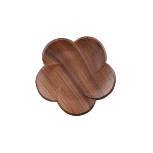 Posavasos de madera con forma de flor de nuevo diseño, lo último en posavasos de madera grabada ecológica, alfombrilla para taza de té, comprar al exportador indio - Product Image 5