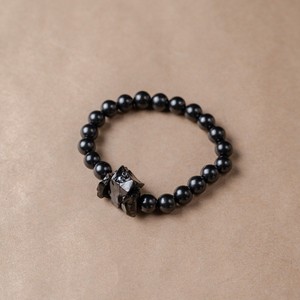 สร้อยข้อมือ shungite ลูกปัดขัด20ทรงกลม Ø 0.32ใน (8มม.) และ3 tumbled Elite shungite บนยางยืดขนาด16-17 - Product Image 2