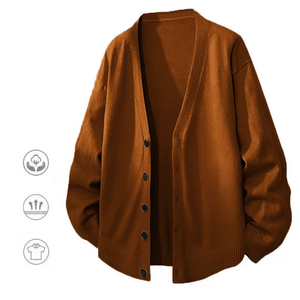 Animal Game Pulls à col en V pour hommes Casual Cold Blouse Knitwear Outdoor Knit Long Solid Pattern Front Streetwear - Product Image 1