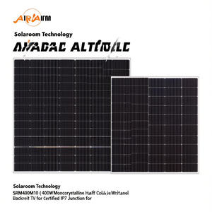 Panneau solaire monocristallin demi-cellule Solaroom Technology SRM400M10 400W avec dos blanc certifié TUV IP67 pour applications de jonction - Product Image 2