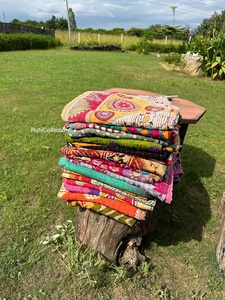 Wholesale Lot Indian Vintage Reversible Kantha <b>Quilt</b> Handmade Cotton Fabric Recycled for Home Use Hotel Printed Pattern <b>Winter</b> - Product Image 2