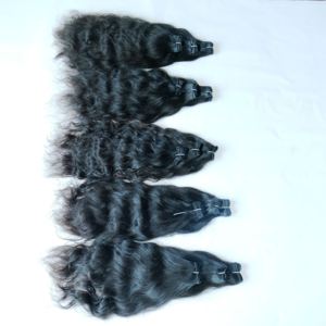 Genius trame cheveux humains non traités naturels lisses machine à double trame cheveux humains brésiliens - Product Image 6