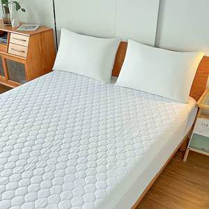 Protecteur de matelas imperméable anti-acariens et anti-punaises de lit, motif personnalisé, taille Queen, blanc, ultrasonique - Product Image 1