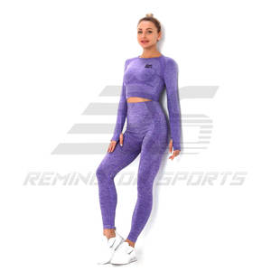 Ensemble de yoga sans couture de haute qualité pour femmes, top ventes, ensemble de yoga en polyester spandex pour femmes - Product Image 1