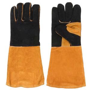 Guantes de soldadura de cuero de seguridad de servicio OEM resistencia al calor diseño premium precio razonable guantes de soldadura de alta calidad duraderos - Product Image 5