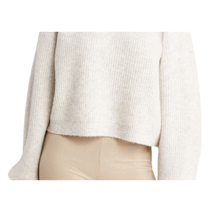 เสื้อครอปแขนบอลลูนสไตล์ลำลองสำหรับผู้หญิงจาก Topshop ดีไซน์เย็บผสมผสานสีเทา ผลิตจากวัสดุโมแฮร์ระบายอากาศได้ดี เหมาะสำหรับฤดูใบไม้ร่วง - Product Image 3