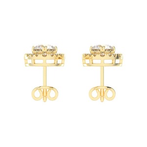 Gran demanda de lujosos pendientes de oro de 14kt-18kt a granel con diamantes cultivados en laboratorio-Colección de joyería fina sostenible y lujosa - Product Image 3