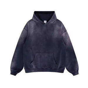 Sweat à capuche zippé pour hommes avec logo personnalisé Sweat à capuche zippé en coton éponge française de haute qualité, poids lourd et délavé à l'acide - Product Image 5