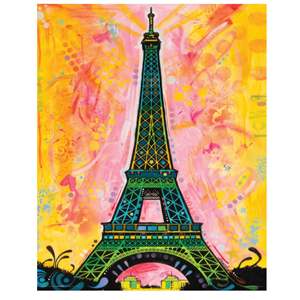 Dean Russo's Modern Pop Art Poster Paris <b>Wall</b> Decor <b>Canvas</b> Urban Style - Product Image 1