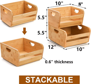 Caja de bambú para frutas y verduras, caja de bambú hecha a mano, decoración de mesa natural ecológica para el hogar, venta al por mayor de Vietnam - Product Image 4