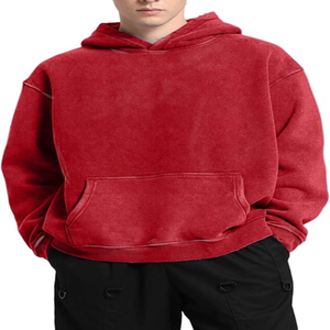 Top tendance hommes sweats à capuche pull surdimensionné en peluche polaire sweat à capuche pour Couples basiques hiver sweat à capuche ample pour hommes - Product Image 3