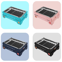 Barbecues portables jetables à revêtement en poudre pour boîte à lunch, camping en plein air, sans fumée