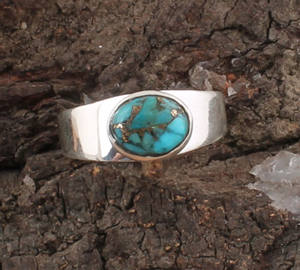 Anillo de Plata de Ley Envejecida con Engaste de Bisel, Gema de Turquesa Azul, Hecho a Mano, Forma de Pera, Estilo Clásico Vintage, para Bodas y Fiestas, para Mujer - Product Image 3