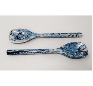 Ensemble de cuillères à salade en résine de haute qualité, écologiques, lavables au lave-vaisselle, outils à salade, cuisine à domicile, fabriqué en Inde - Product Image 3