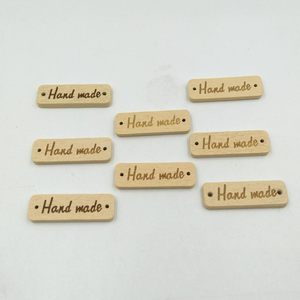 Étiquettes en bois faites à la main pour scrapbooking, 30 mm, beige - Product Image 2