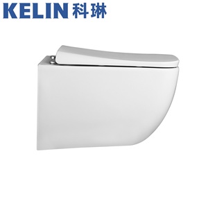 WC mural en céramique <span class=keywords><strong>beige</strong></span> mat certifié CE, sans bride, à chasse d'eau Tornado, facile à nettoyer, pour hôtel - Product Image 5