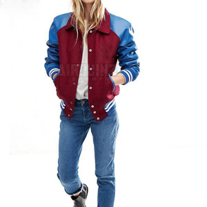 Chaquetas Letterman de calidad superior para mujer, Material personalizado, diseño superior, decoración de botones, tejido, precio razonable para la temporada de invierno - Product Image 3