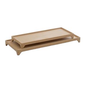 Curve Tray Acacia <b>Wood</b> Handmade <b>Wood</b> Serving Tray with Metal Handle Latest Design Tray Best Quality - Product Image 3