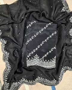 Beaux costumes indiens non cousus brodés à la main pour les femmes pour les fêtes de style traditionnel - Product Image 2