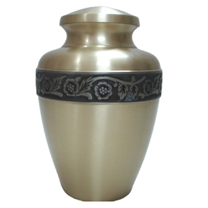 Urne funéraire pour adulte en bronze antique gravée à la main dernière conception cercueil funéraire en métal pour funérailles commémoratives décoratives - Product Image 1