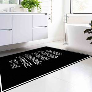 Tapis imprimé : design moderne, facile à nettoyer, citation positive, tapis fin non tissé - Product Image 4