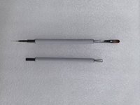 Nouveau Pinceau à ongles double-embout personnalisable avec logo, manche métallique, virole sertie, pour liner et gel UV 3D, pour nail art