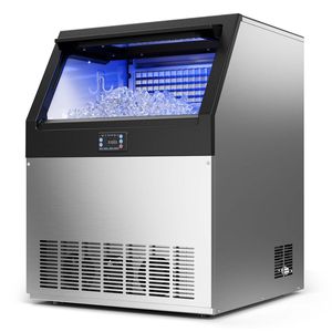 Commercial <b>Stainless</b> <b>Steel</b> <b>Ice</b> Maker 200 Lbs/24h Capacity 50 Lbs Storage Built-in/Freestanding/Under Counter - Product Image 4