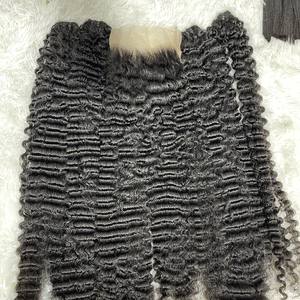 Extensions de cheveux vierges humains de qualité supérieure, cheveux bouclés vietnamiens Remy, bouclés crépus, bouclés profonds, bouclés Jerry, pour femmes noires, tissage de cheveux - Product Image 2