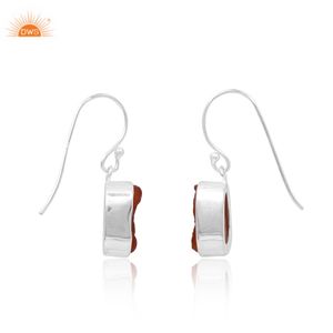 Latest Selling 925 Sterling <b>Silver</b> Natural Carnelian Gemstone <b>Dangle</b> <b>Earring</b> for Women Custom Jewelry Manufacturer - Product Image 4