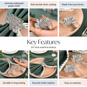 Anillo de Servilleta de Latón con Forma de Flor, Moderno, Lujoso y Duradero, de 4.5 cm, para Restaurantes, Decoración de Mesa de Boda, de Ambar Exports - Product Image 6